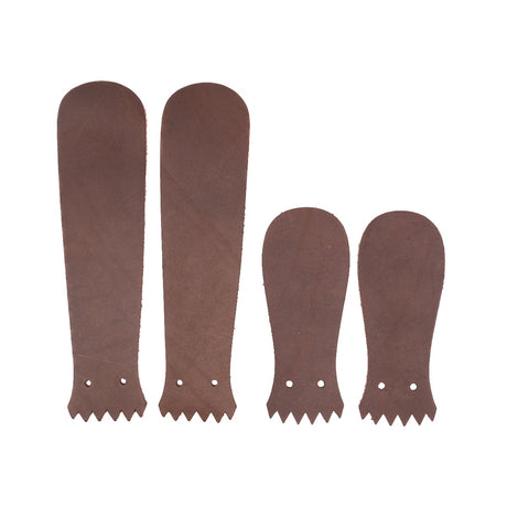 1964 Brown Logger leather Kilties on a white background.