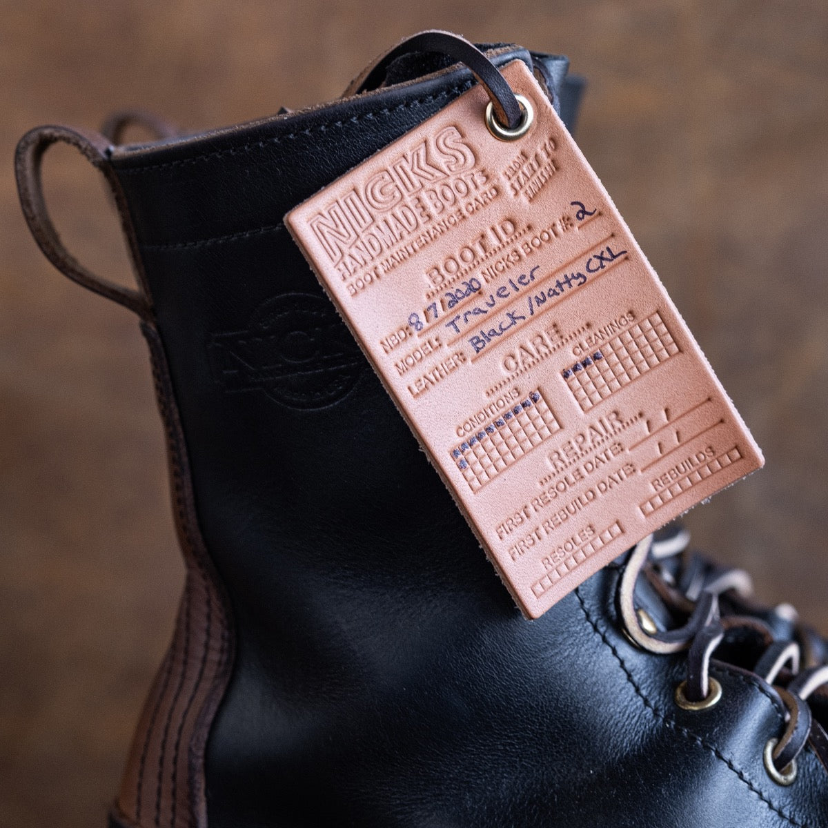 Nicks Maintenance Card – Track the Life of Your Nicks Boots