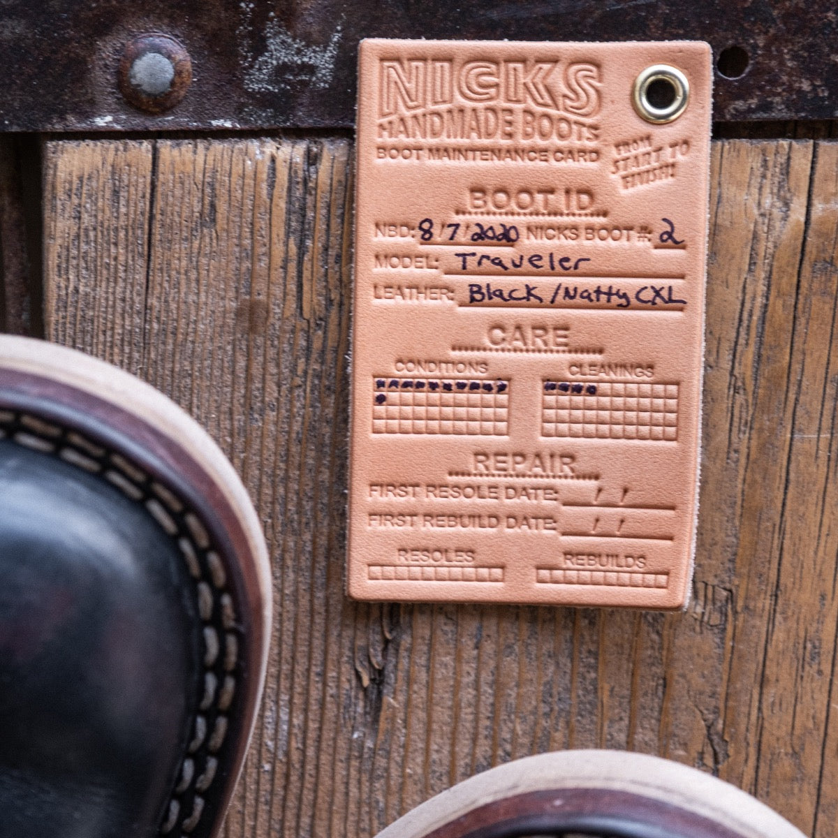 Nicks Maintenance Card – Track the Life of Your Nicks Boots
