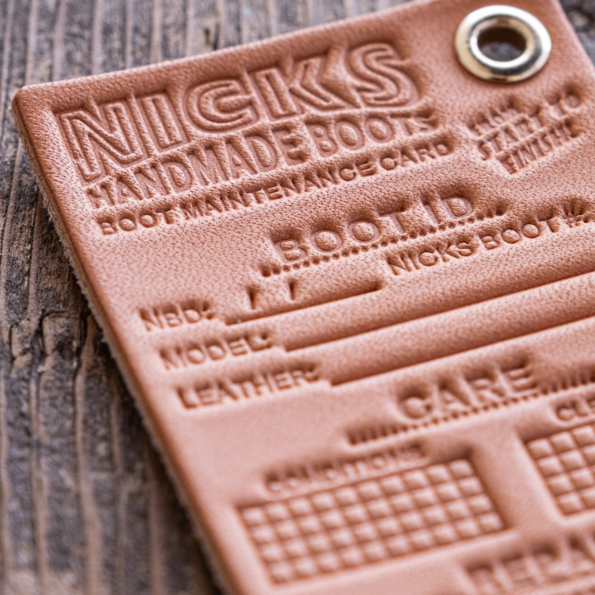 Nicks Maintenance Card – Track the Life of Your Nicks Boots