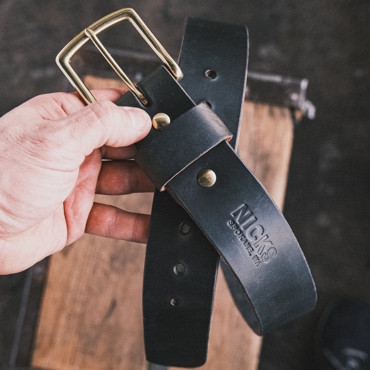 In-Stock 10-12oz Heavy Duty Work Belt/ Slate Double Stuffed 1.75” / Waist Size 34(Belt Size 38)