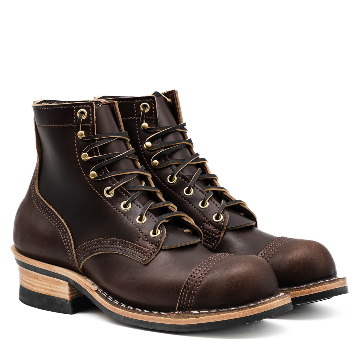 Anvil boot in brown cxl