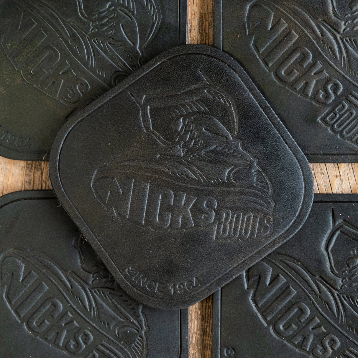 Nicks Stomp Coaster(In-Stock) - 12-15oz Wickett & Craig Belt Leather | Set of 5