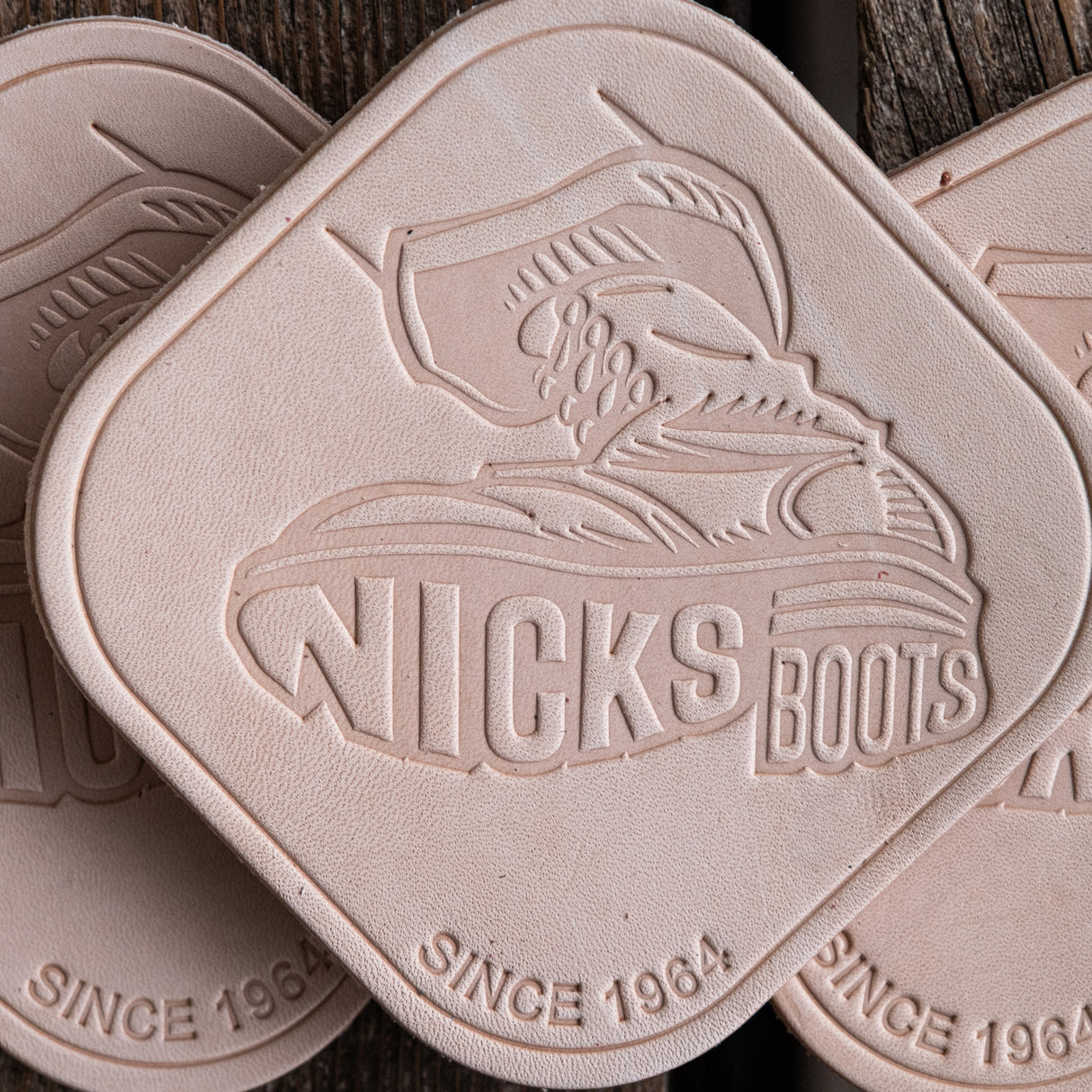 Nicks Stomp Coaster(In-Stock) - 12-15oz Wickett & Craig Belt Leather | Set of 5