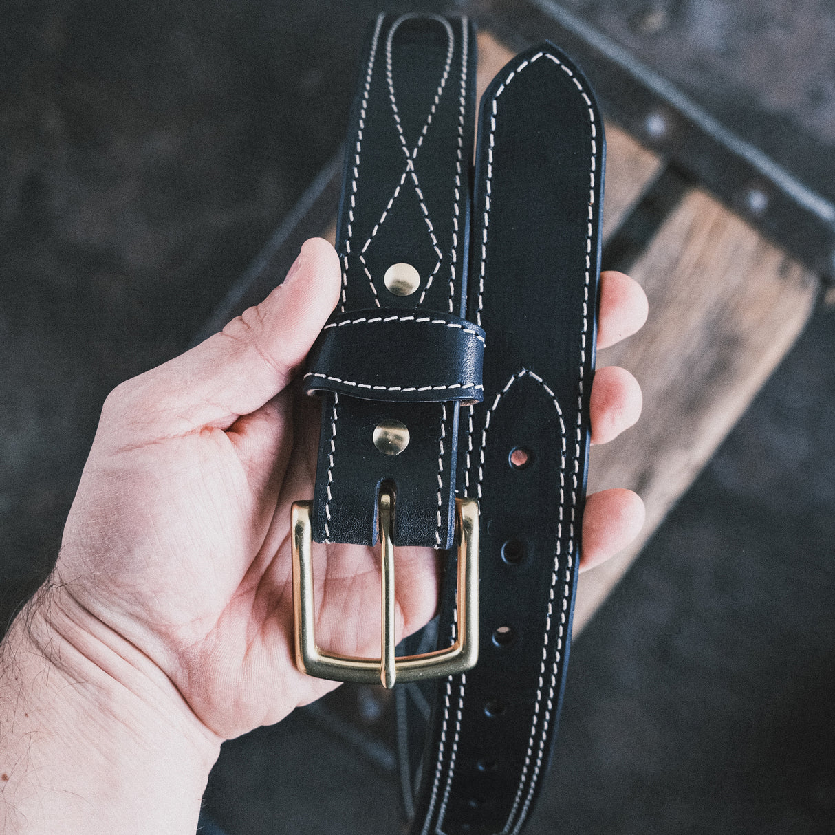 In Stock - 1.5", Appaloosa Gunslinger - Navy Double Stuffed - 40