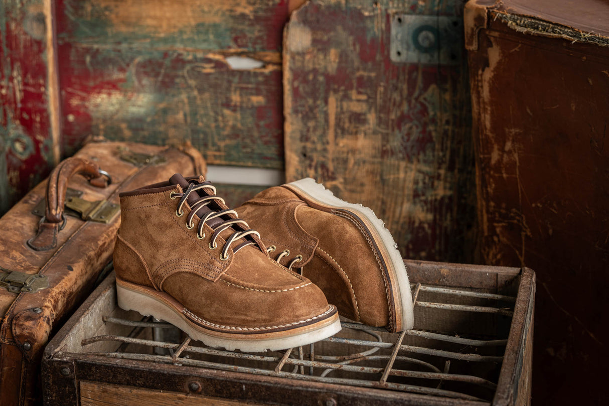 Aldert wedge sole boot in brown