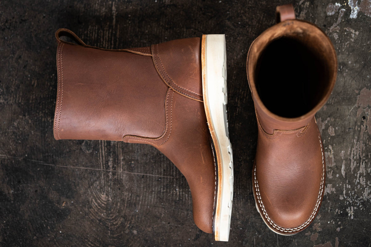 brown 8" wellington chore boot