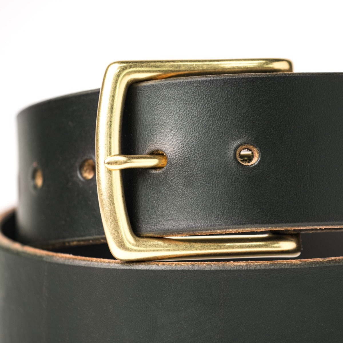 Heavy Duty Leather Work Belt - Olive Wickett & Craig Double Stuffed