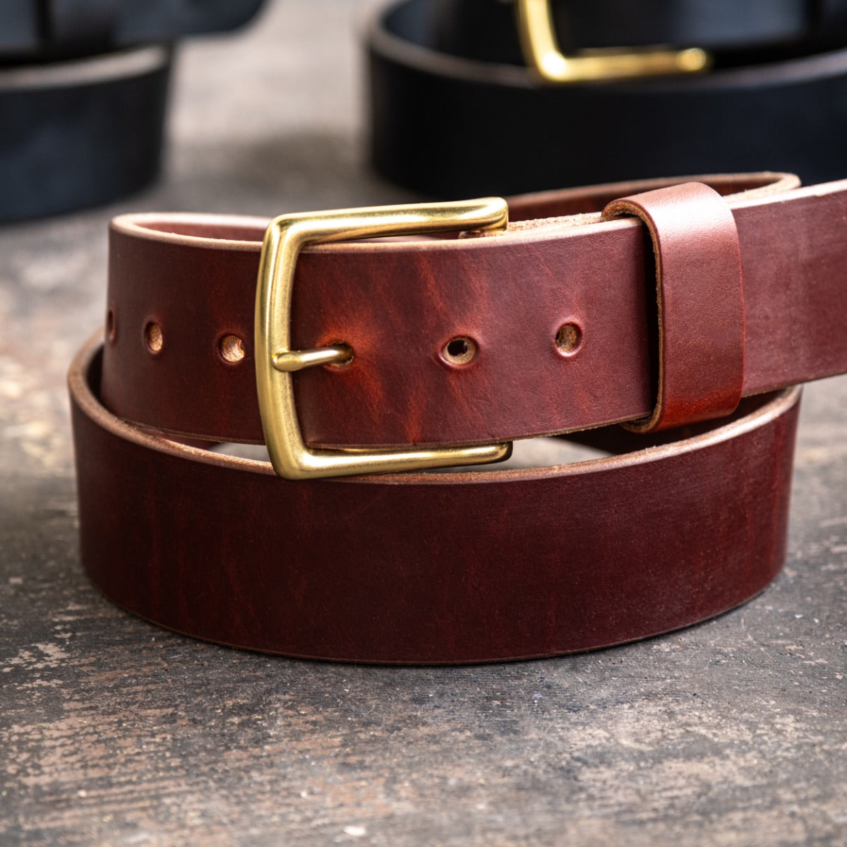 Heavy Duty Leather Work Belt - Tan Wickett & Craig Latigo