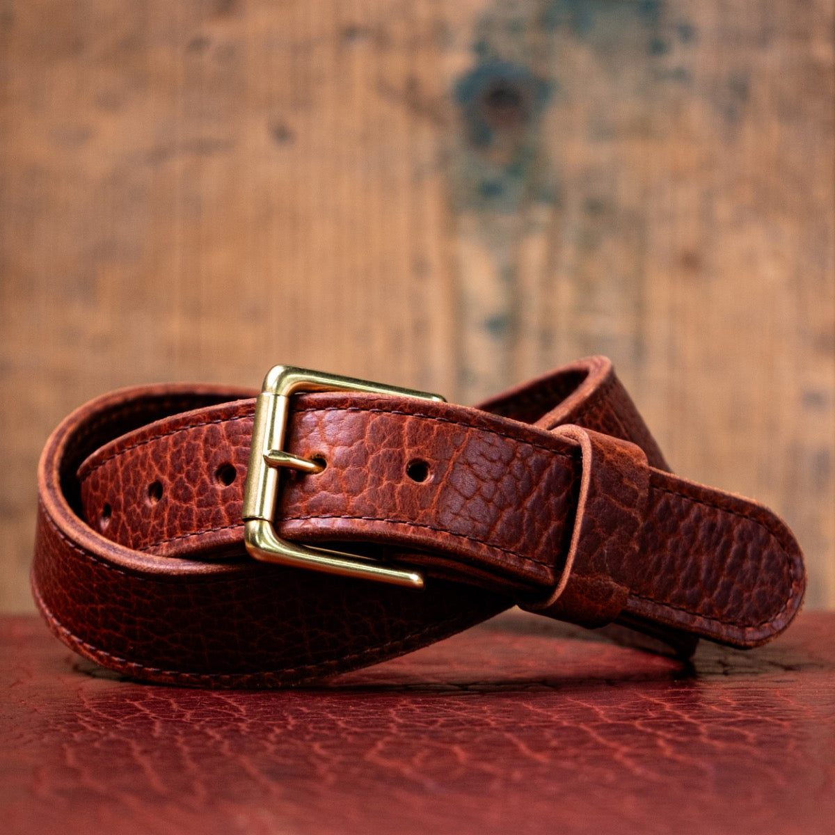 American Bison Heritage Belt - Chocolate