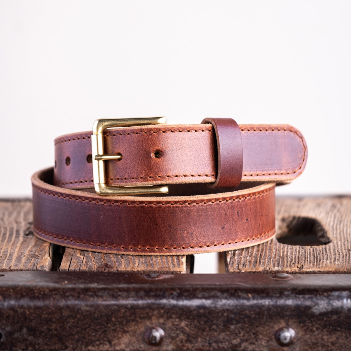 Heritage Work Belt - 64 Brown Double Shot