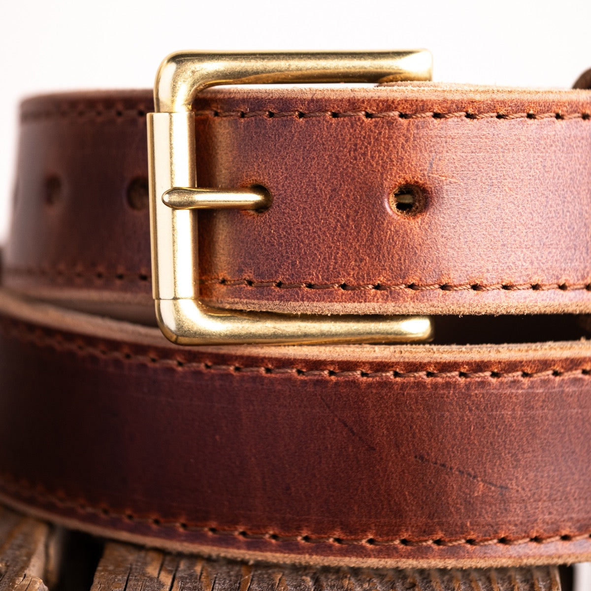 Heritage Work Belt - 64 Brown Double Shot
