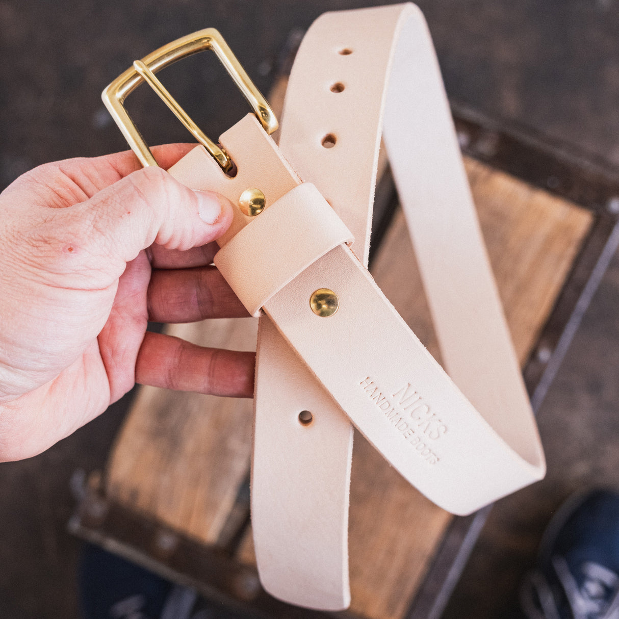 In Stock - Heavy Duty Work Belt / Full Natural 1.5” / Waist Size 30 (Belt Size 34)