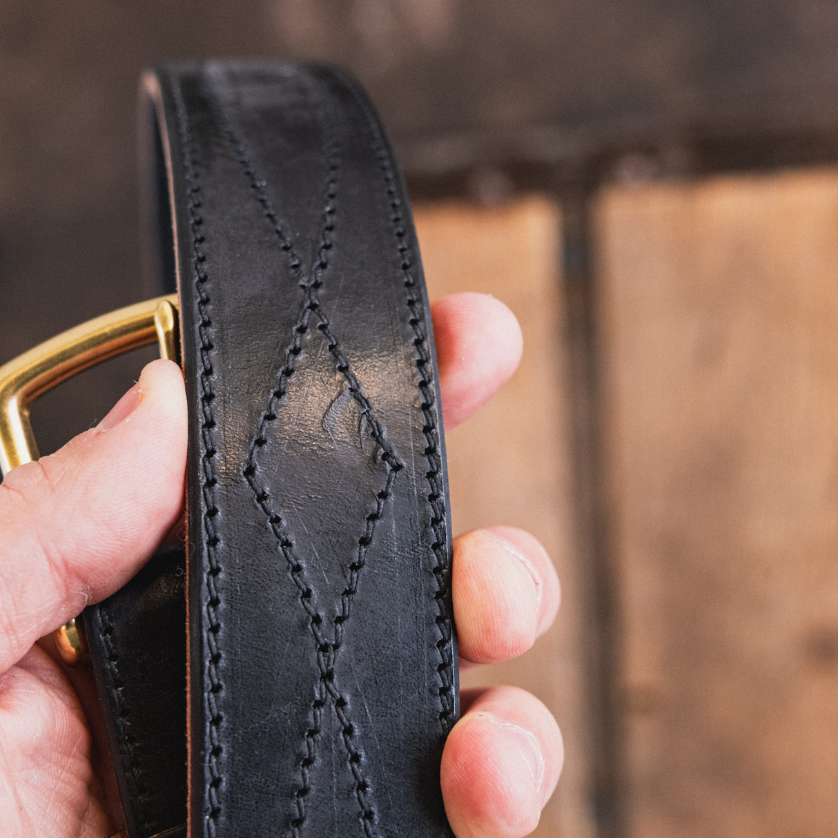 In Stock - Appaloosa Gunslinger Belt / Black Double Stuffed 1.5” / Waist Size 40 (Belt Size 44)