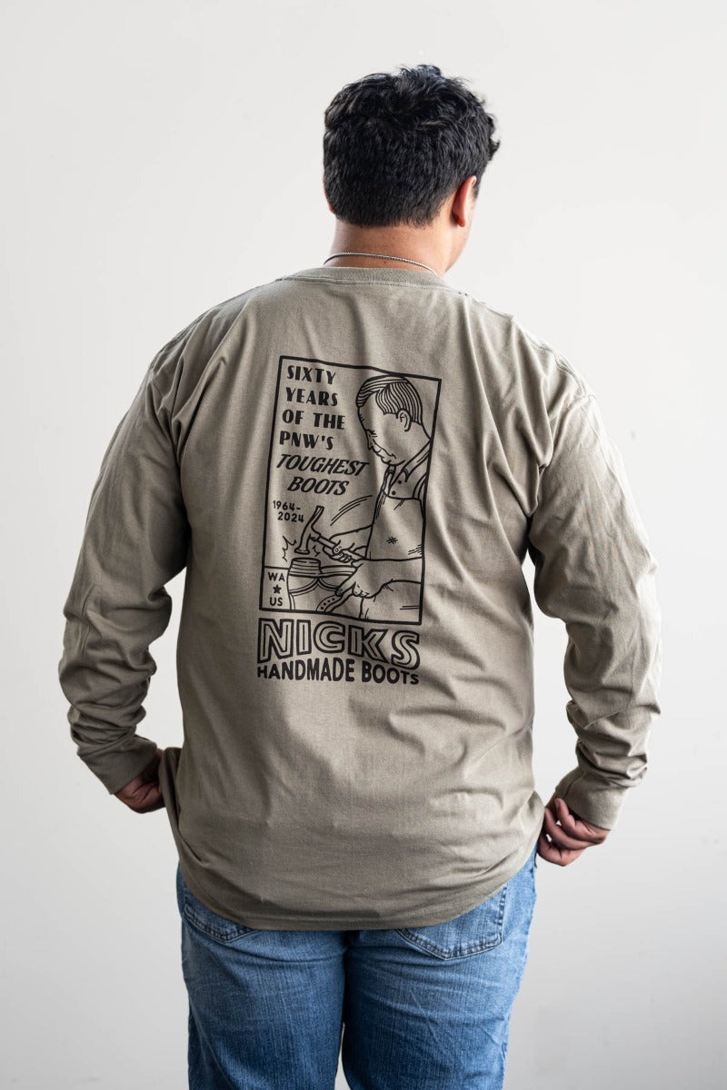 Long sleeve green 60th anniversary shirt