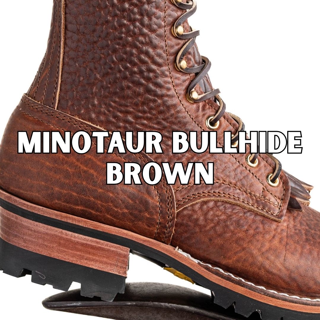 visual example of the minotaur bullhide leather