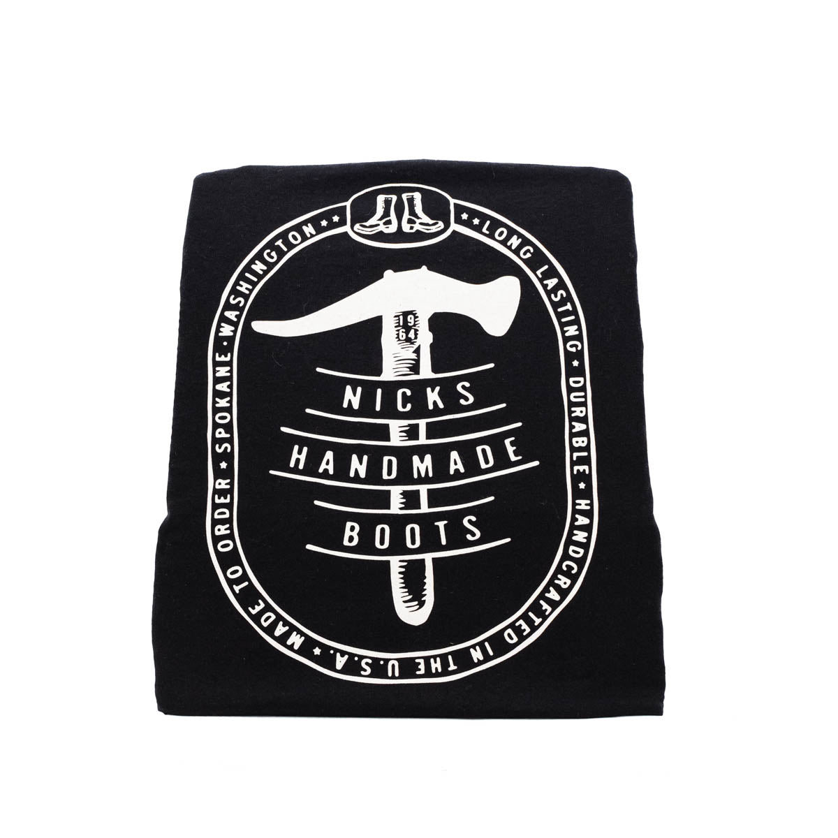 Nicks Black T-Shirt with hammer logo