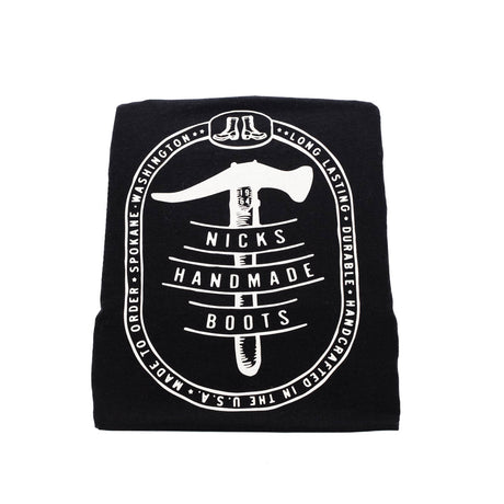 Nicks Black T-Shirt with hammer logo
