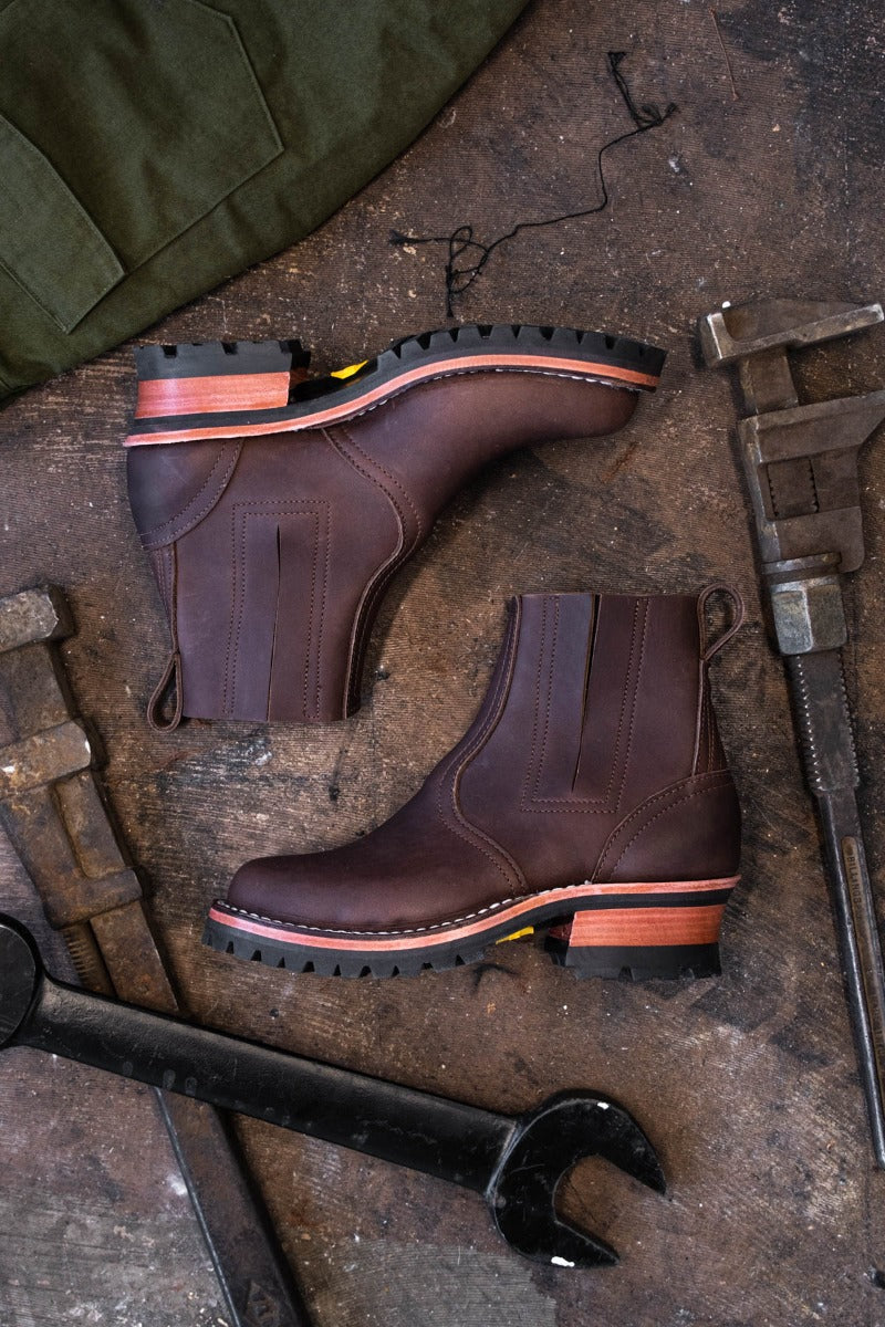 Nicks Work Chelsea Logger in walnut smooth