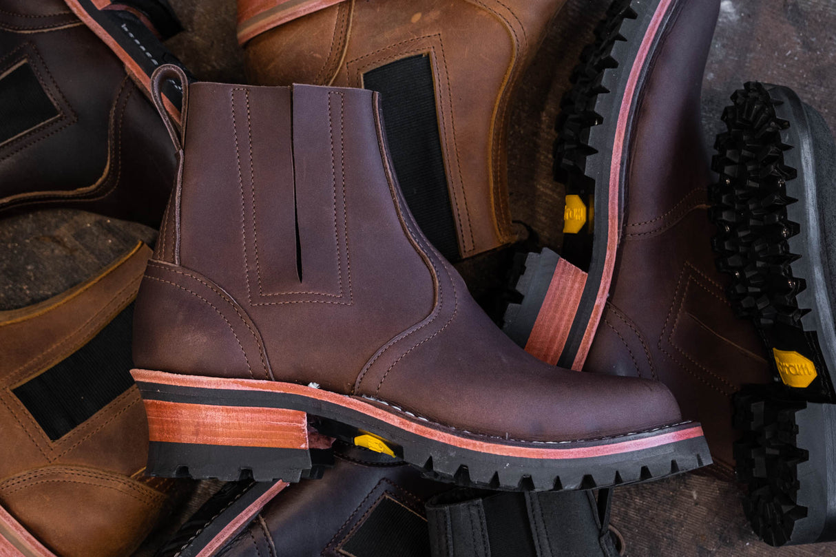 Nicks Work Chelsea Logger in walnut smooth