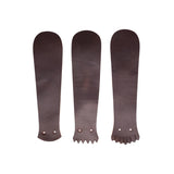 Brown CXL leather Kiltie varieties on a white background. 