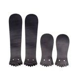Black CXL leather Packer Kiltie on a white background. 