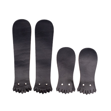 Black CXL leather Packer Kiltie on a white background. 