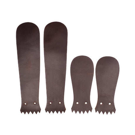 Brown CXL leather Logger Kilties on a white background. 