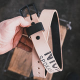 In-Stock Natural Blackout Belt / Natural Veg 1.5” / Waist Size 34(Belt Size 38)