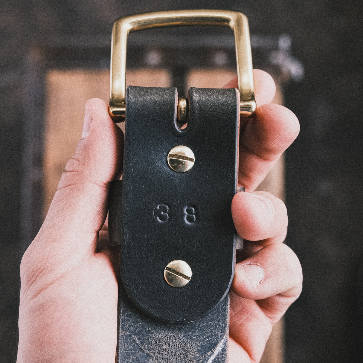 In-Stock 10-12oz Heavy Duty Work Belt/ Slate Double Stuffed 1.75” / Waist Size 34(Belt Size 38)