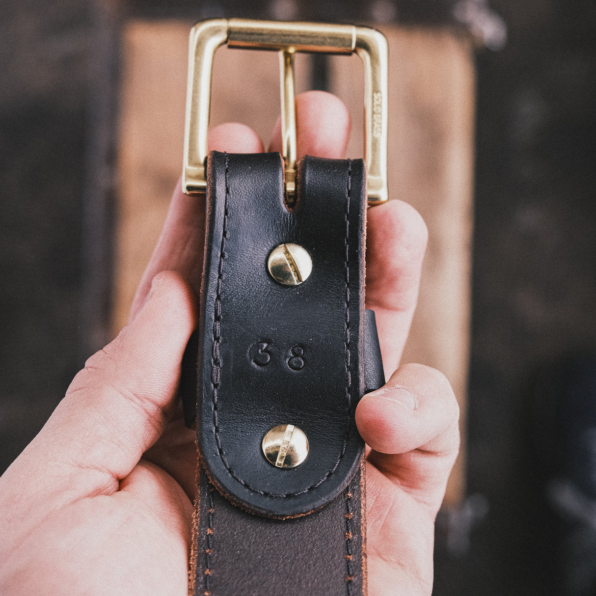 In-Stock Wickett & Craig Heritage Belt / Walnut Double Stuffed 1.5” / Waist Size 34(Belt Size 38)