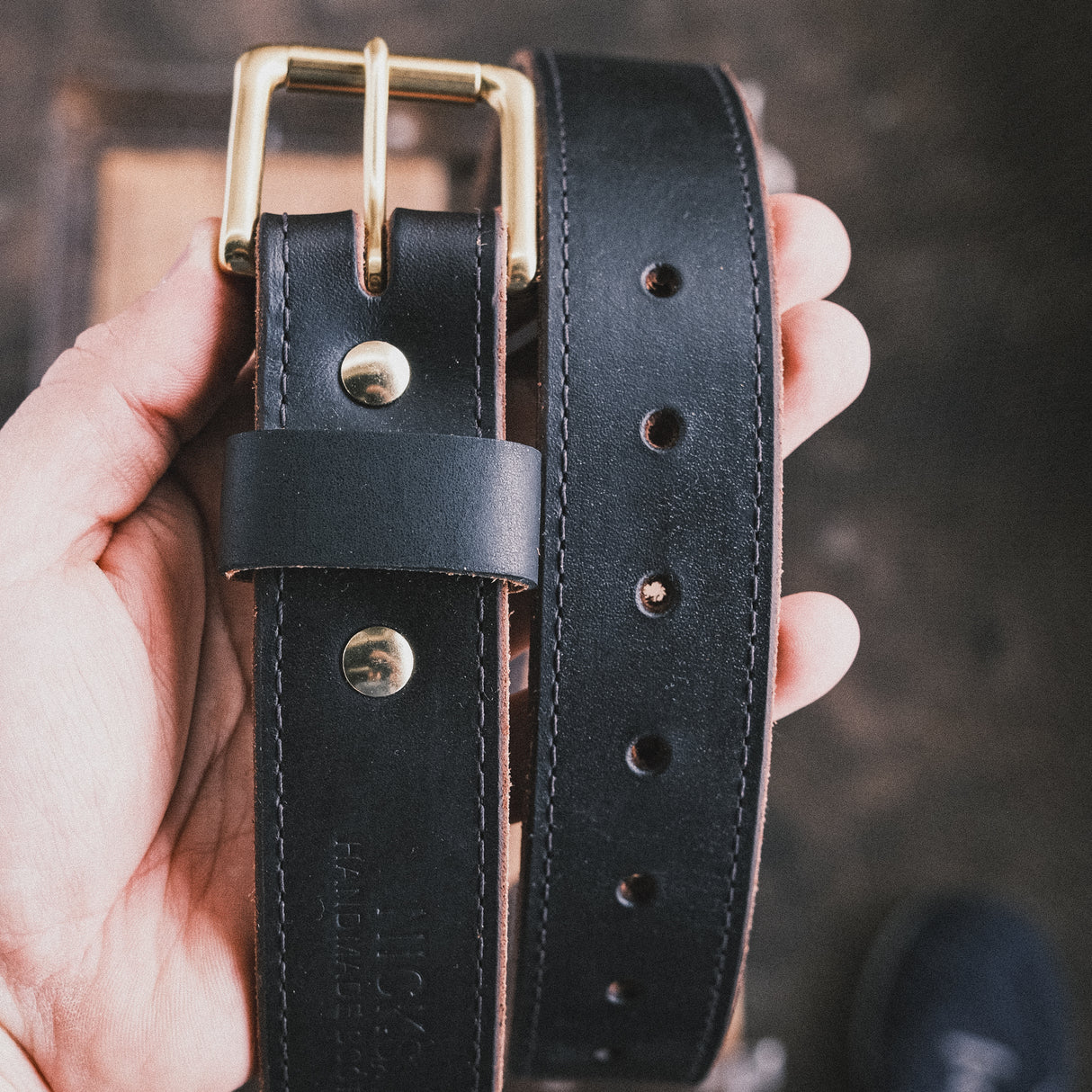 In-Stock Wickett & Craig Heritage Belt / Walnut Double Stuffed 1.5” / Waist Size 34(Belt Size 38)