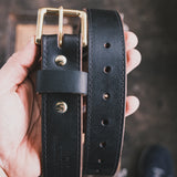 In-Stock Wickett & Craig Heritage Belt / Walnut Double Stuffed 1.5” / Waist Size 34(Belt Size 38)