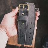 In-Stock Stitched Work Belt / 1964 Ash Grey 1.5” / Waist Size 34(Belt Size 38)