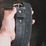 In-Stock Classic Work Belt / 1964 Roughout Black 1.5” / Waist Size 34(Belt Size 38)