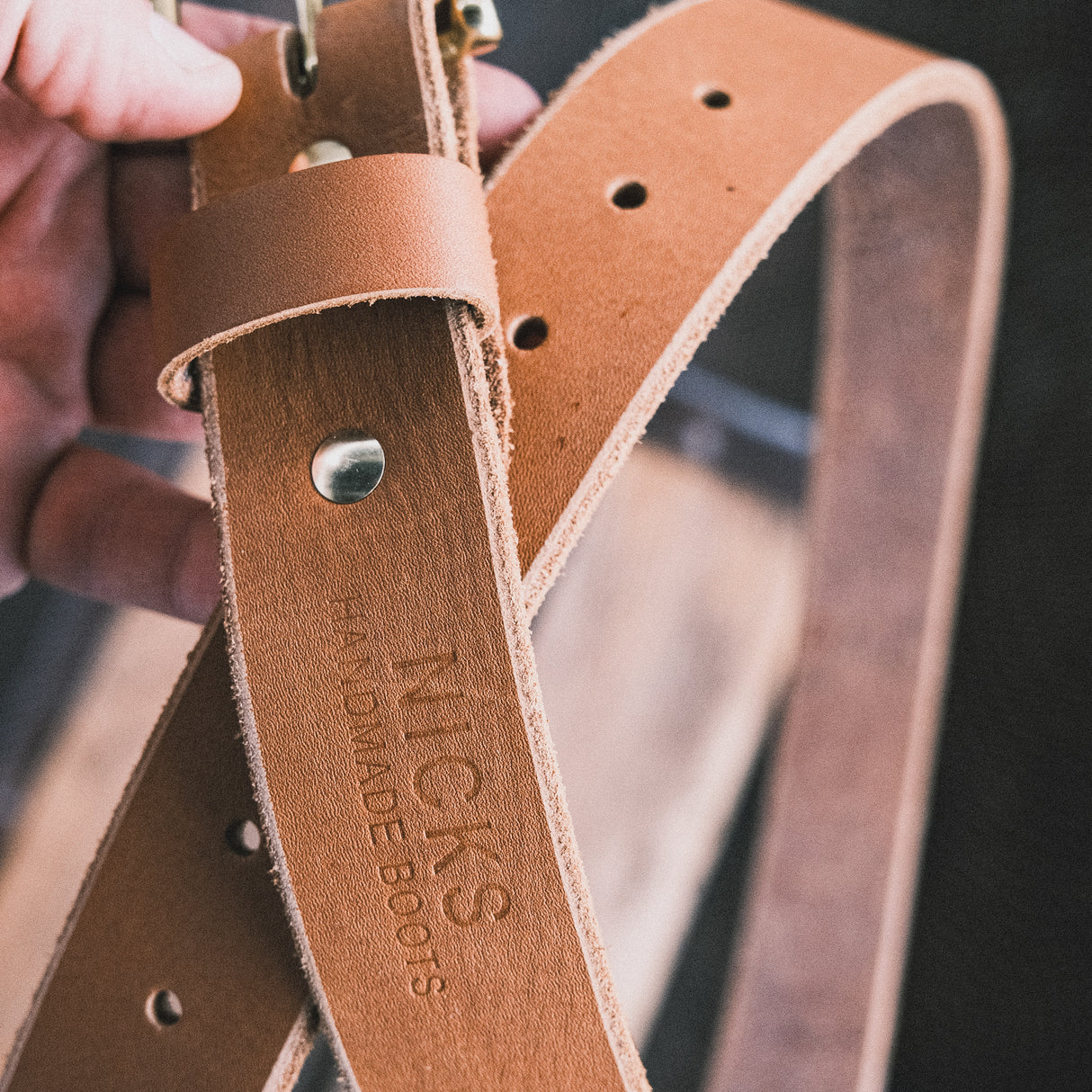 In-Stock Classic Work Belt / 1964 Tan 1.5” / Waist Size 34(Belt Size 38)