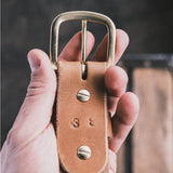 In-Stock Classic Work Belt / 1964 Tan 1.5” / Waist Size 34(Belt Size 38)