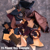The Scrap Box - Boot and belt leather, straight from the bench.