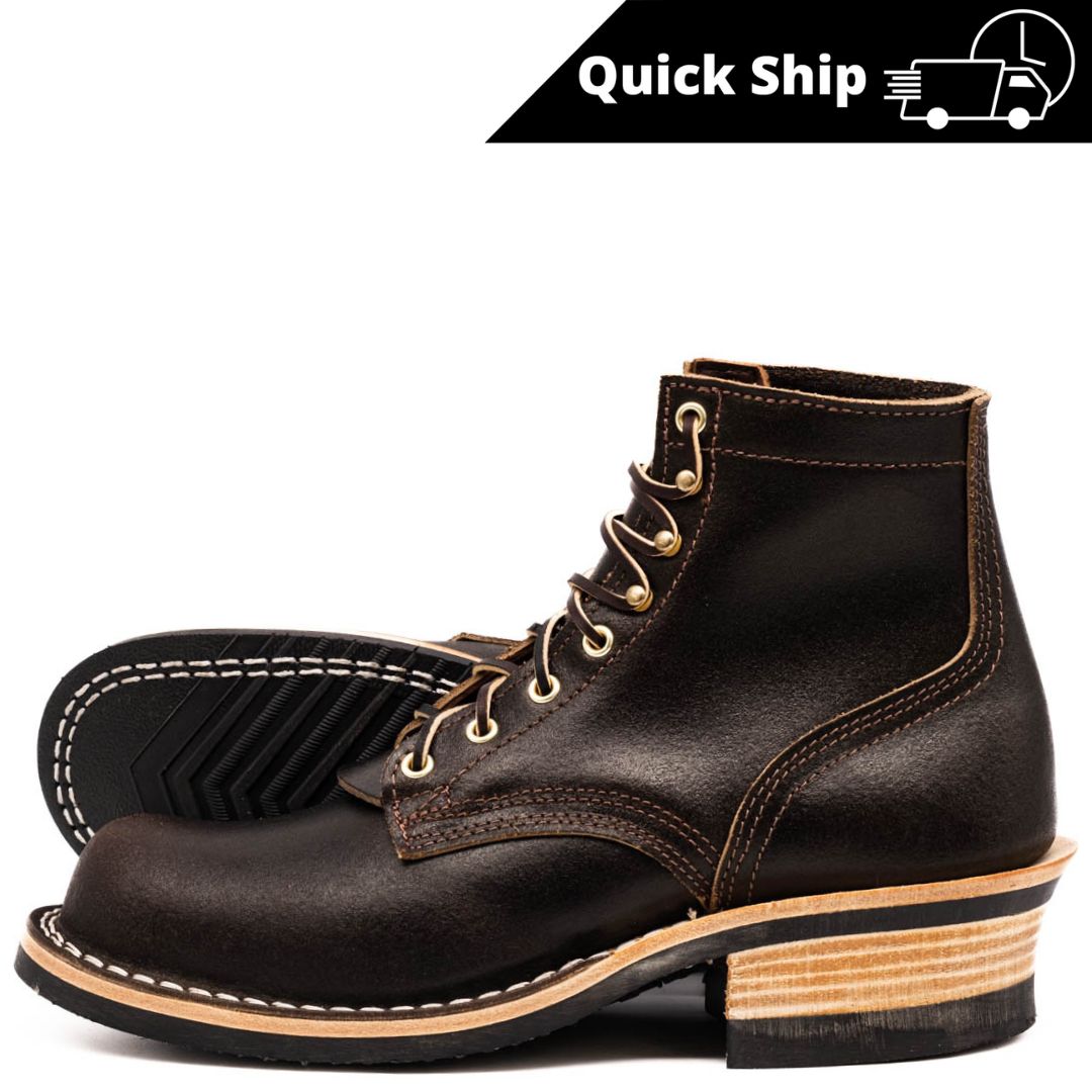 小物 ROCKSTEADY waxed lamb leather NULLUS White's x DR LTT Logger 375 - Split Commando - Black Waxed Flesh