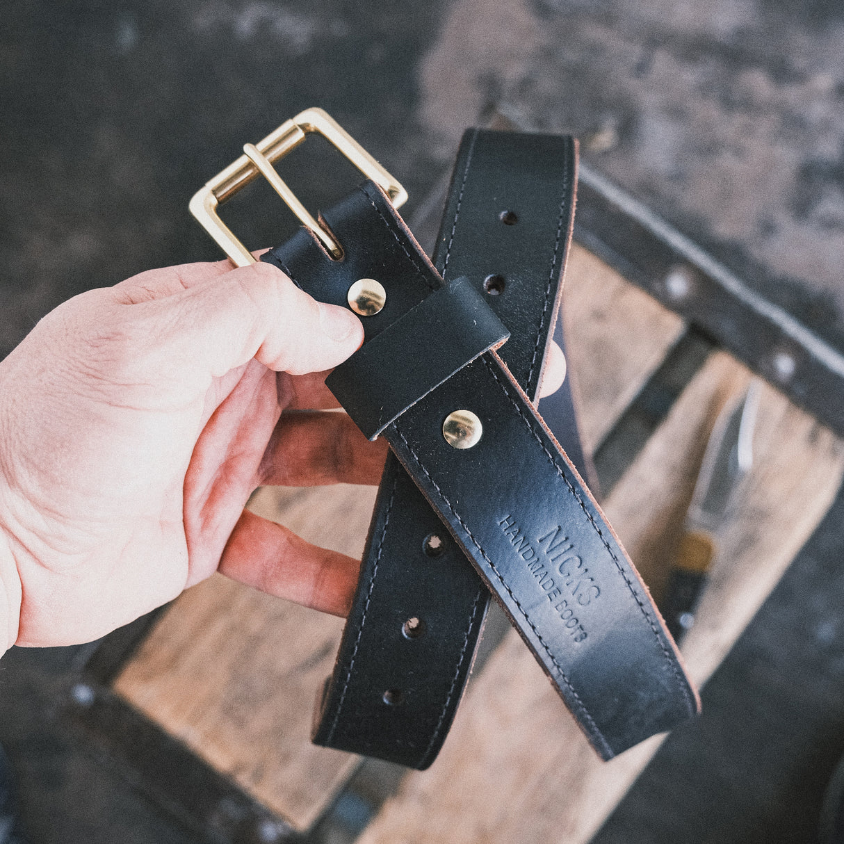 In Stock - 1.5", W&C Heritage Belt - Black Latigo - 38