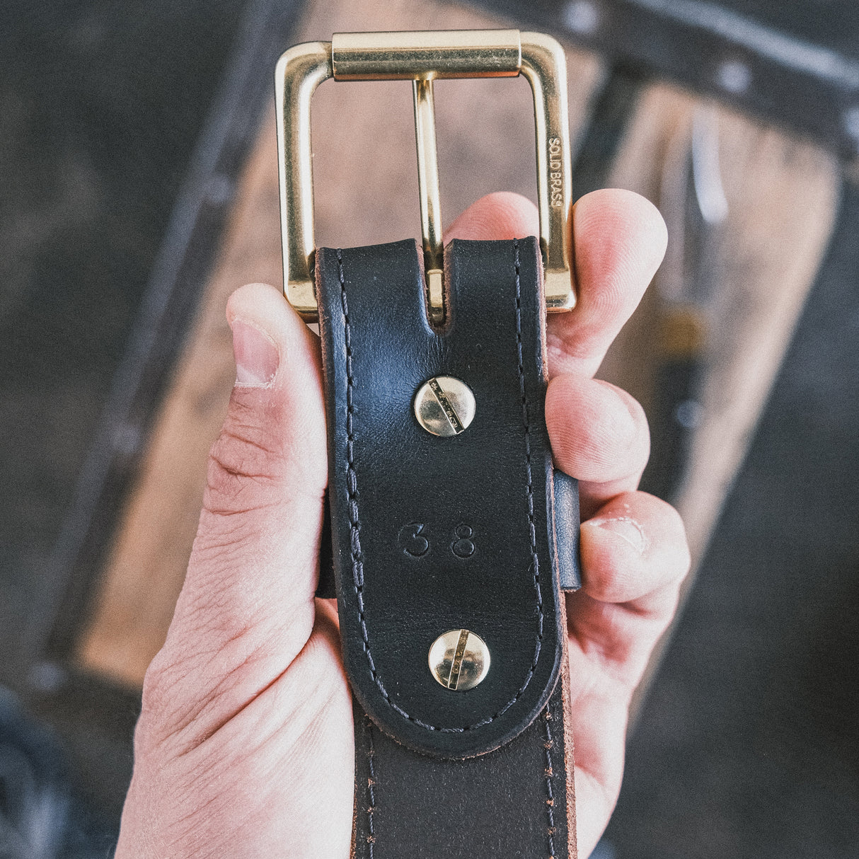 In Stock - 1.5", W&C Heritage Belt - Black Latigo - 38