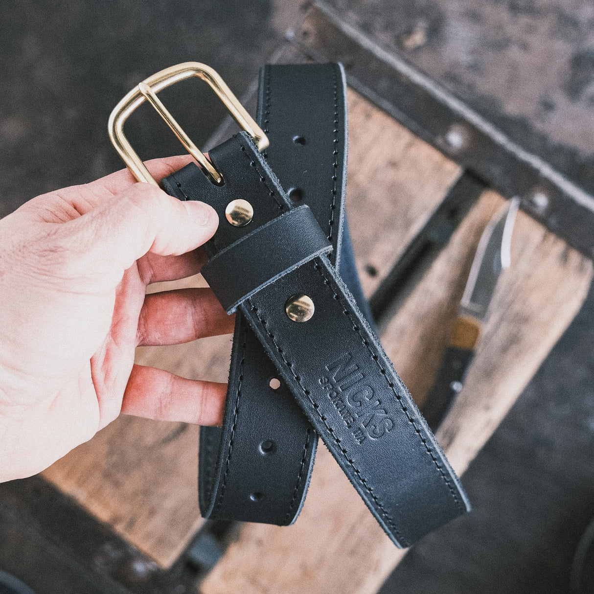 In Stock - 1.5", Stitched Work Belt - Black Max Support - 36