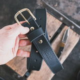 In Stock - 1.5", Stitched Work Belt - Black Max Support - 36
