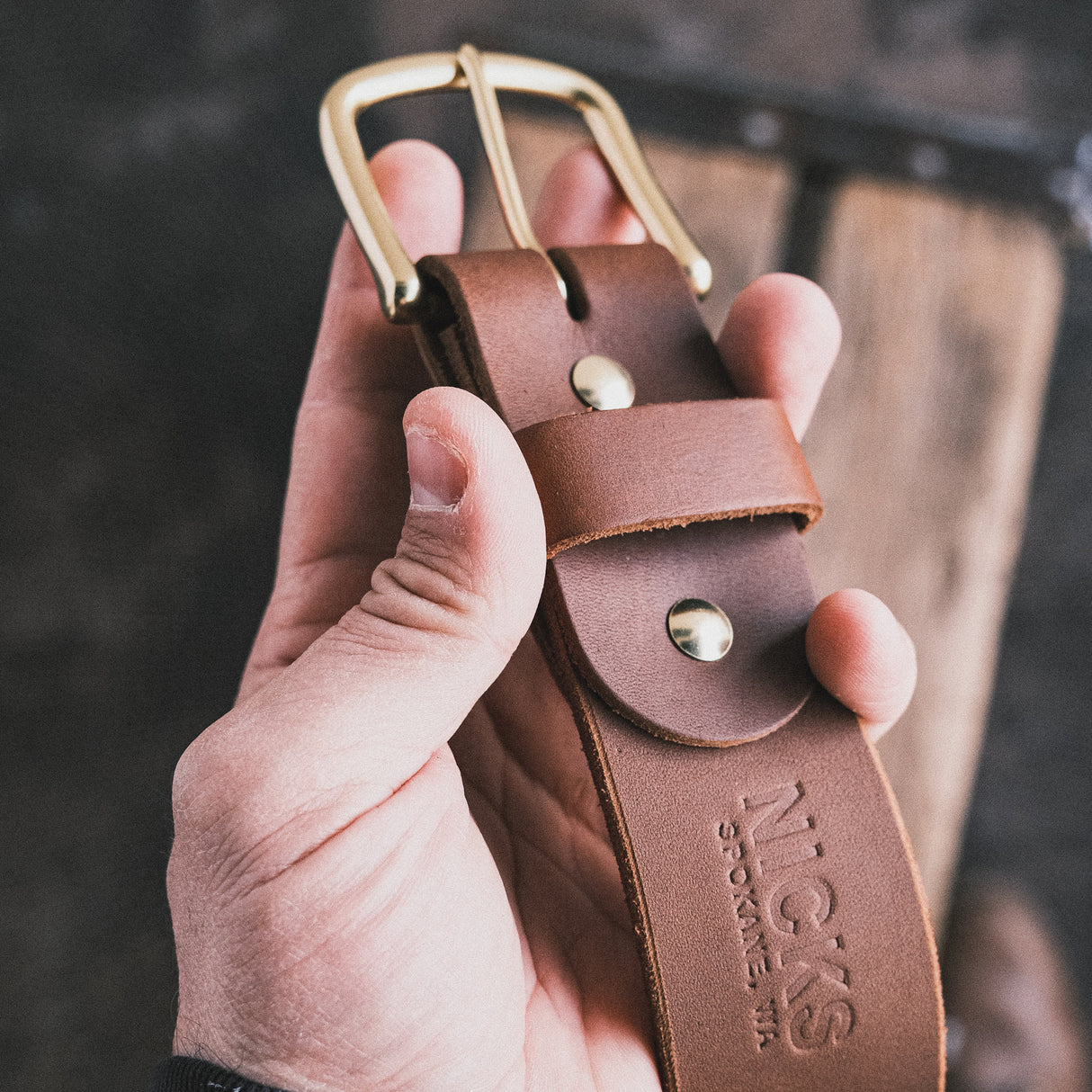 In Stock - 1.75", Classic Work Belt / New Closure - 1964 Brown - 42