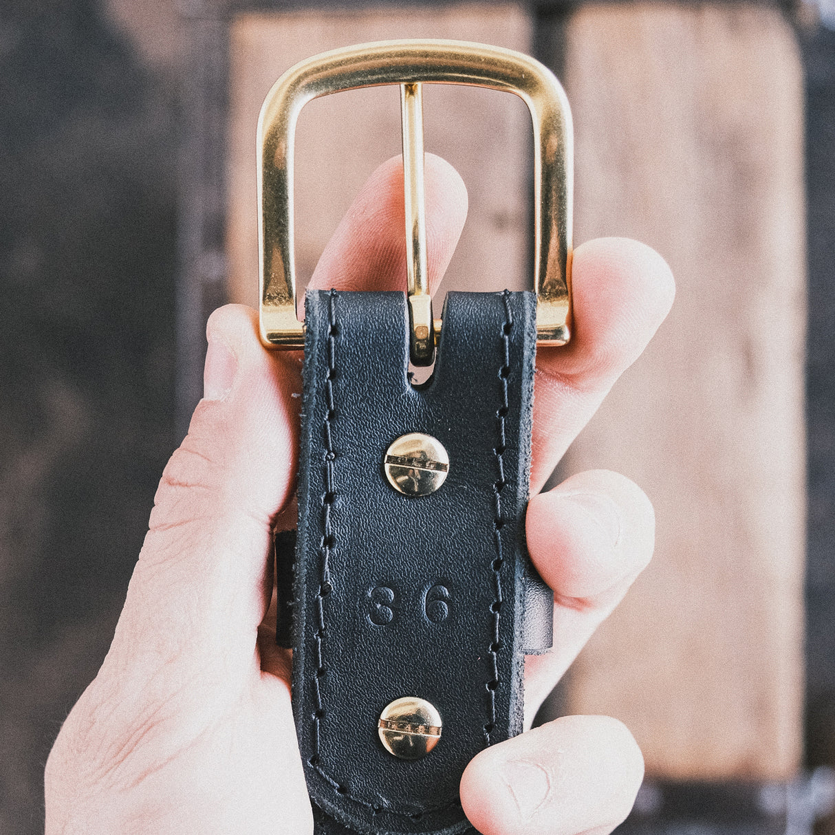 In Stock - 1.5", Stitched Work Belt - Black Max Support - 36
