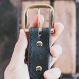 In Stock - 1.5", Stitched Work Belt - Black Max Support - 36