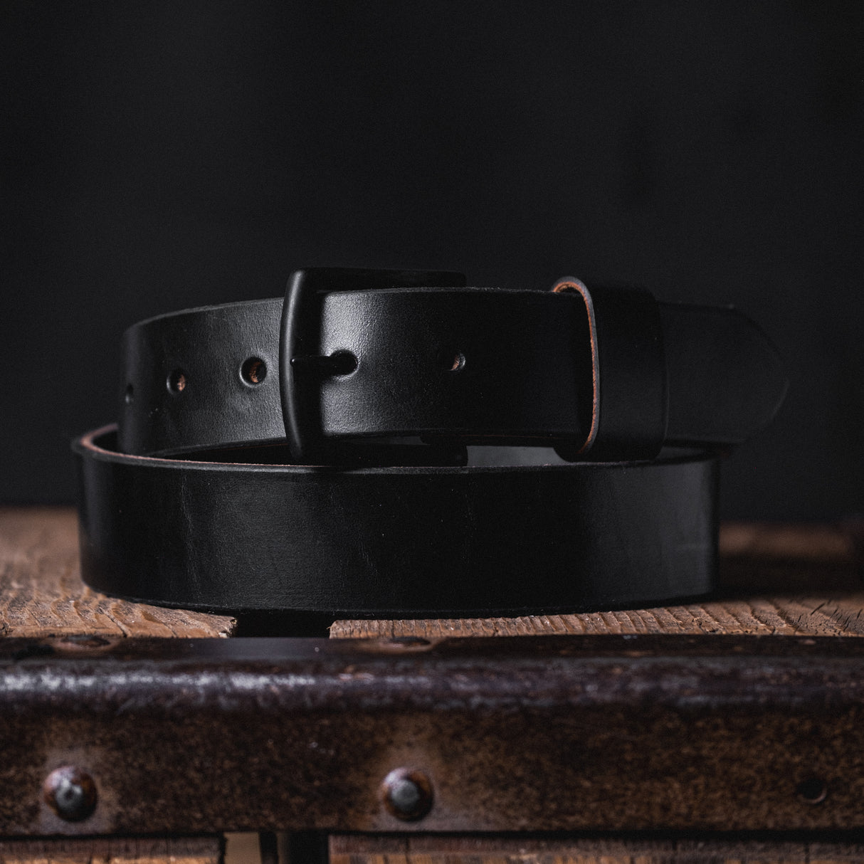 Blackout Heavy Duty Work Belt - 13-15oz Black Double Stuffed