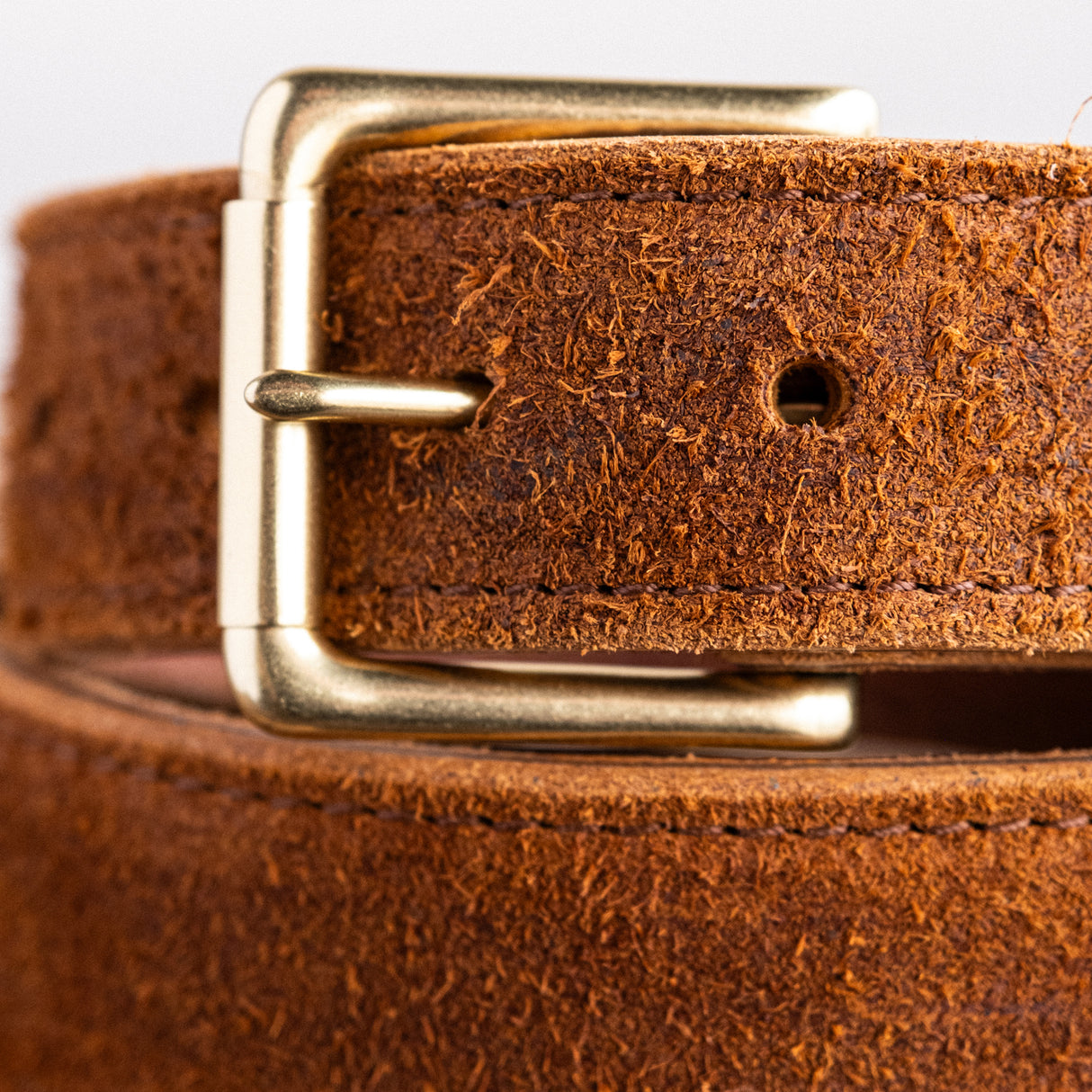 In Stock - American Bison Heritage Belt / Photo Belt / Brown Roughout 1.5” / Waist Size 34(Belt Size 38)