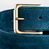 In Stock - American Bison Heritage Belt / Photo Belt / Turquoise Roughout 1.5” / Waist Size 34(Belt Size 38)