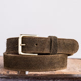 In Stock - American Bison Heritage Belt / Photo Belt / Olive Roughout 1.5” / Waist Size 34(Belt Size 38)